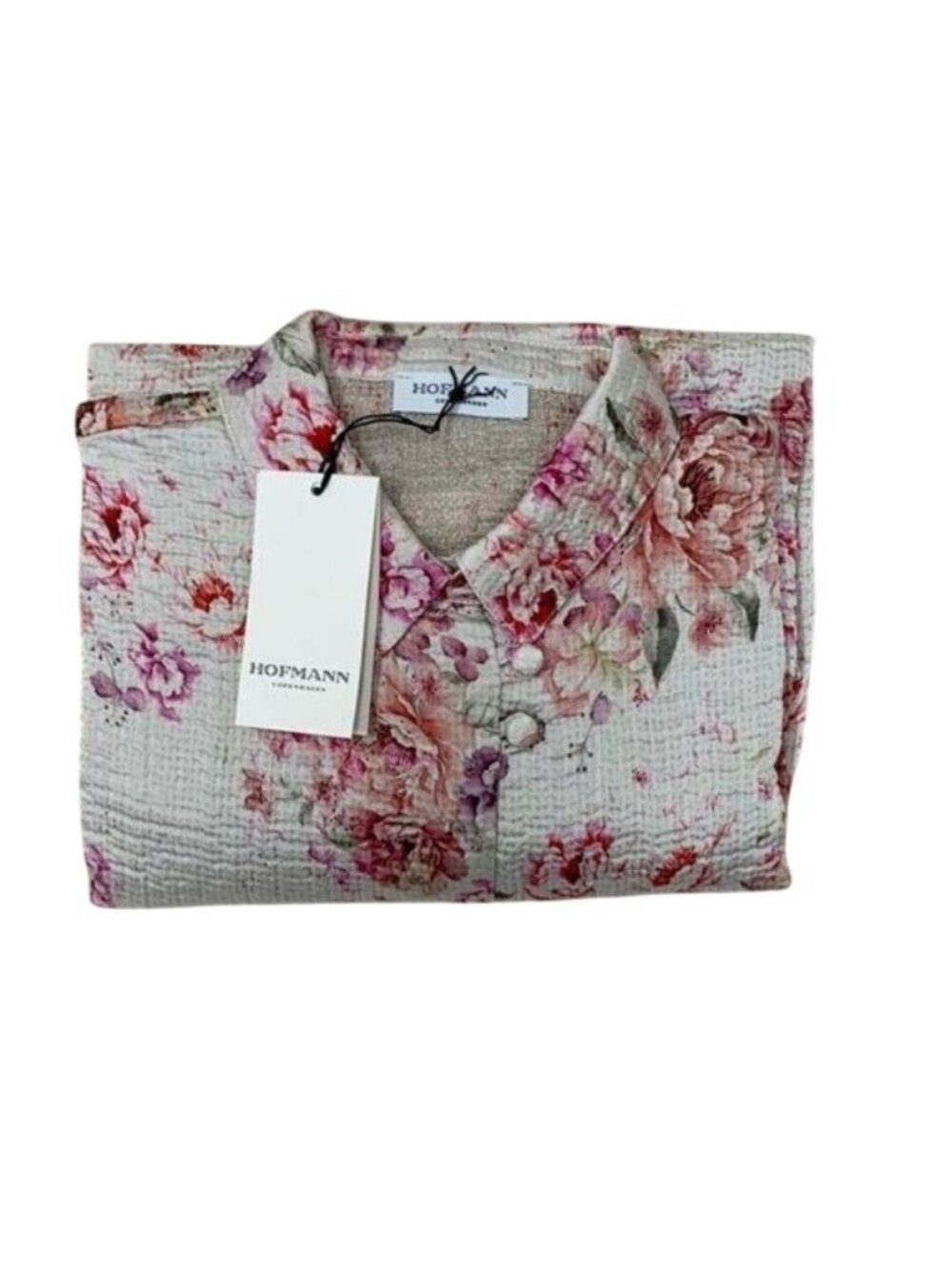 Hofmann Copenhagen Anna Silk Crinkle Satin Floral Dress - Picture 5 of 5